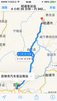 昆明到昭通汽车多少