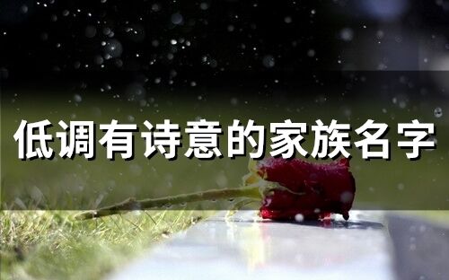 2个字有意境的名字(2个字有诗意的名字) 2个字有意境的名字(2个字有诗意的名字)