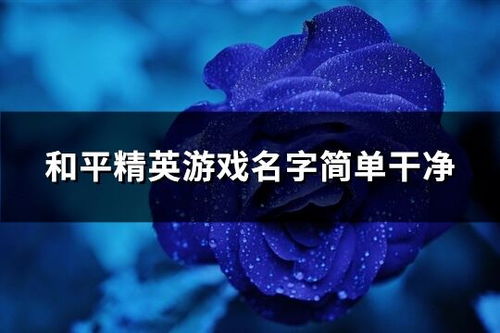 好听的女游戏名字（好听的女游戏名字简单干净）