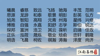 起名字男孩（楚辞起名字男孩）
