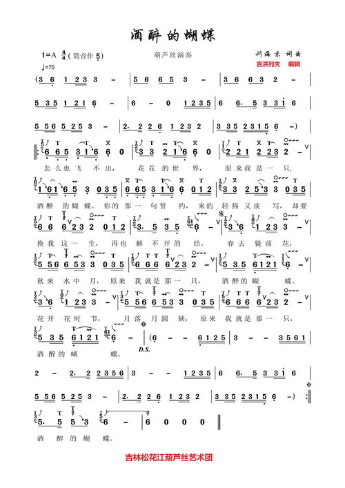 酒醉的蝴蝶完整版歌词（酒醉的蝴蝶原唱词）