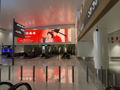 新人结婚请柬在机场88块屏幕连播8天 新人结婚请柬在机场88块屏幕连播8天