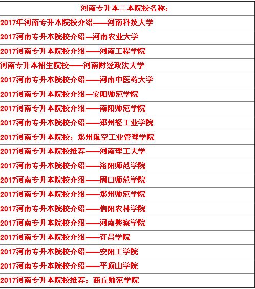 河南含金量高的二本(河南好一点的二本) 河南含金量高的二本(河南好一点的二本)