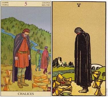 学生塔罗牌塔罗牌圣杯5:圣杯五,青春里的那杯未满的水 学生塔罗牌塔罗牌圣杯5:圣杯五,青春里的那杯未满的水