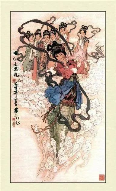 天地姻缘七仙女和老人：七仙女与董永，跨越时空的孝道传奇