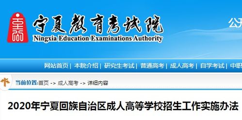 宁夏教育考试院成人高考(宁夏教育考试院成人高考成绩查询)