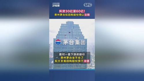 贵州茅台：拟15亿元至30亿元回购公司股份并注销