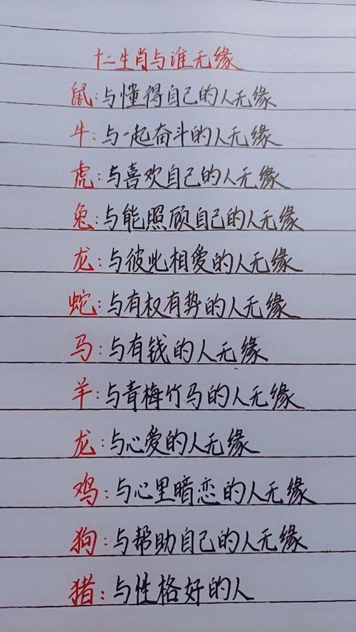 12个生肖配对表:趣味指南,12生肖配对表,揭秘你的缘分密码! 12个生肖配对表:趣味指南,12生肖配对表,揭秘你的缘分密码!