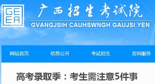 2025广西招生考试院（2025广西招生考试院录取查询）