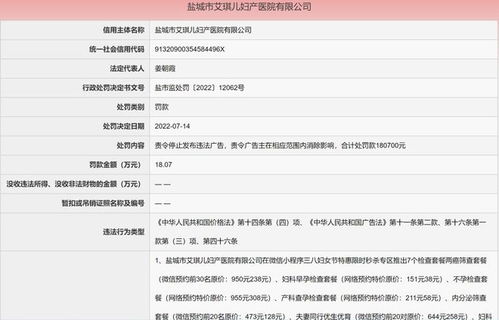 盐城艾琪儿医院价目表：盐城艾琪儿医院价目表全解析，透明收费助您安心就医