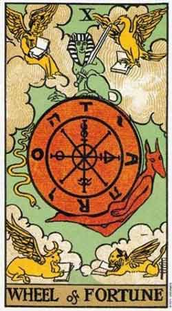 塔罗牌49号牌什么意思：命运之轮转动，人生新篇章，塔罗牌49号牌的深层解读