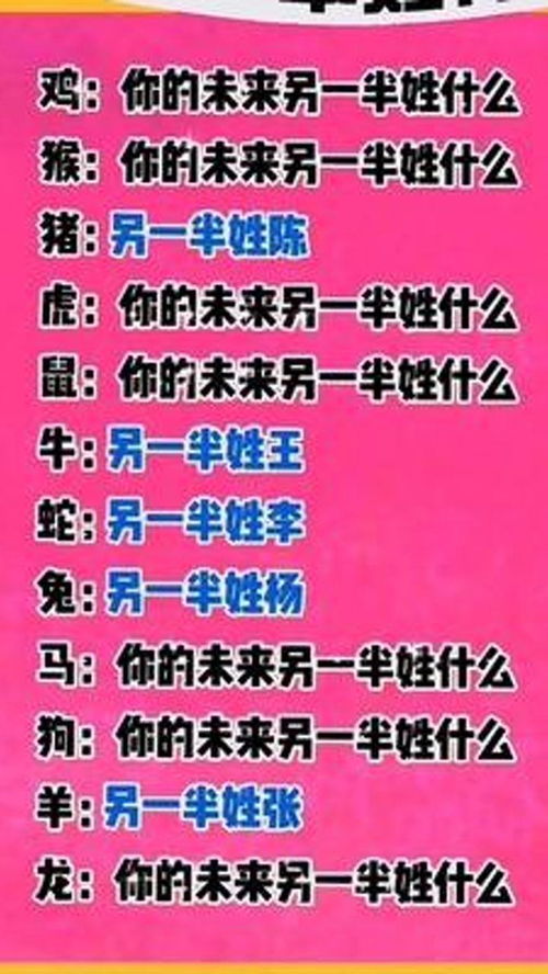 测未来另一半的姓氏免费：免费测姓氏 缘分密码 八字命理 婚恋指南