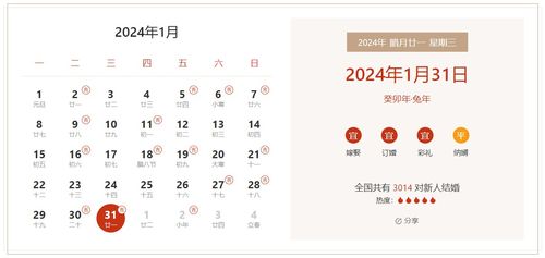 2024年上等嫁娶日：2024年上等嫁娶吉日全解析，黄道吉时与良辰讲究，助新人择得百年好合